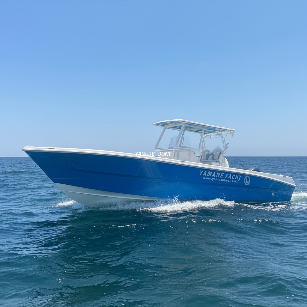 SG950B 9.5m قارب صيد رياضي من الألياف الزجاجية بوحدة تحكم مركزية مع سطح صلب 