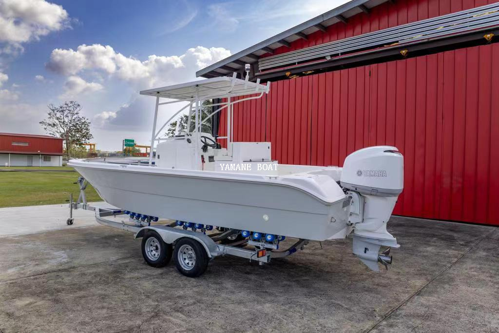 24ft 7.20m Yamane يخت من الألياف الزجاجية وحدة تحكم مركزية لصيد سمك التونة 