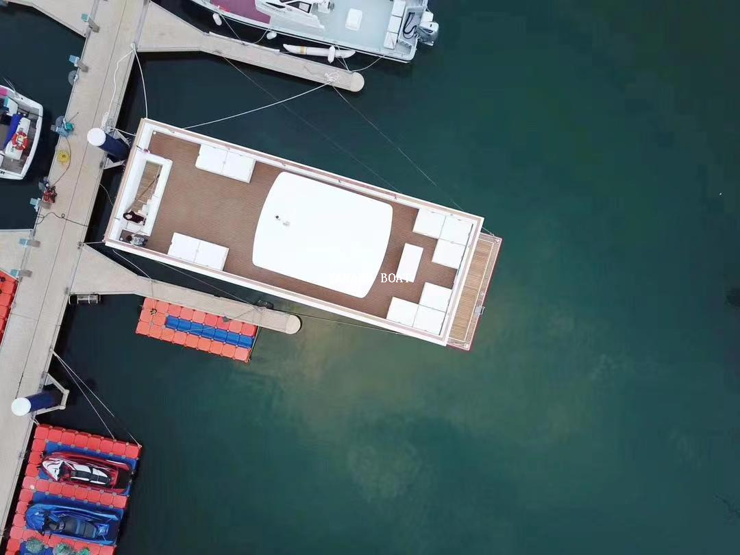 11.5 م شهادة CE الألومنيوم المعيشة قارب البيت العائم 