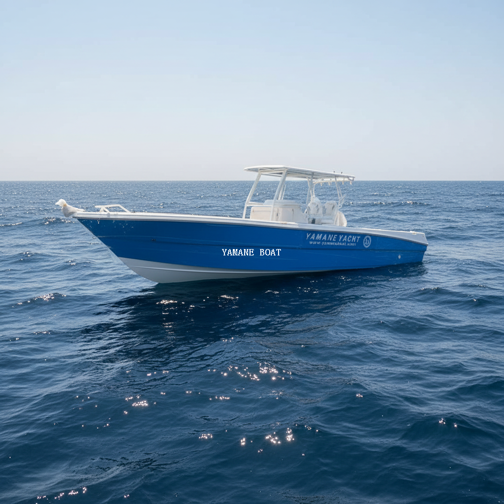 SG950B 9.5m قارب صيد رياضي من الألياف الزجاجية بوحدة تحكم مركزية مع سطح صلب 