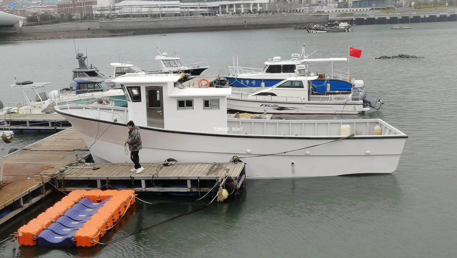 12.3m الفيبرجلاس Longliner البحر التونة الروبيان قارب صيد 