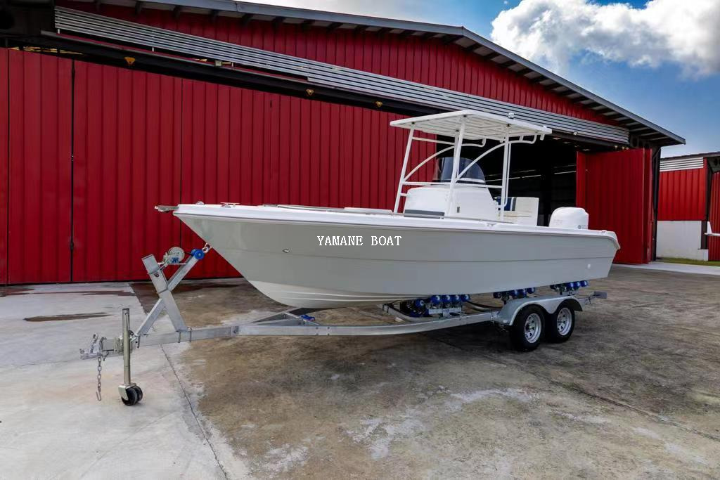 24ft 7.20m Yamane يخت من الألياف الزجاجية وحدة تحكم مركزية لصيد سمك التونة 